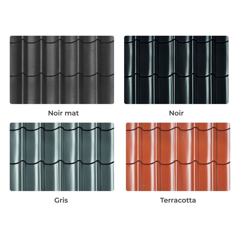 profilés de panneaux de toiture 4 coloris